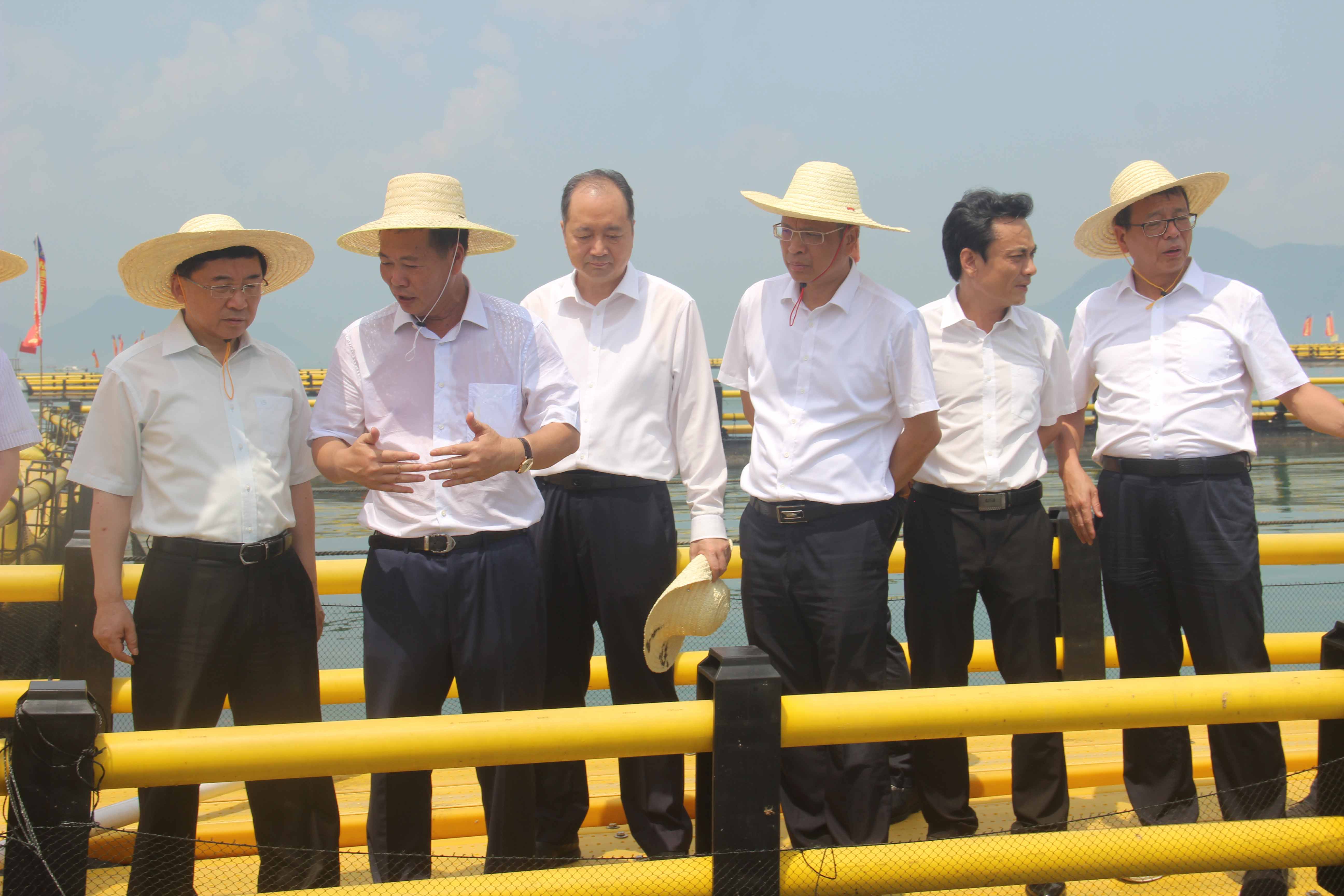 省委书记于伟国莅临我司“深水抗风浪塑胶环保网箱”养殖基地视察2019-08-13408
